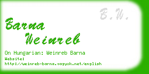 barna weinreb business card